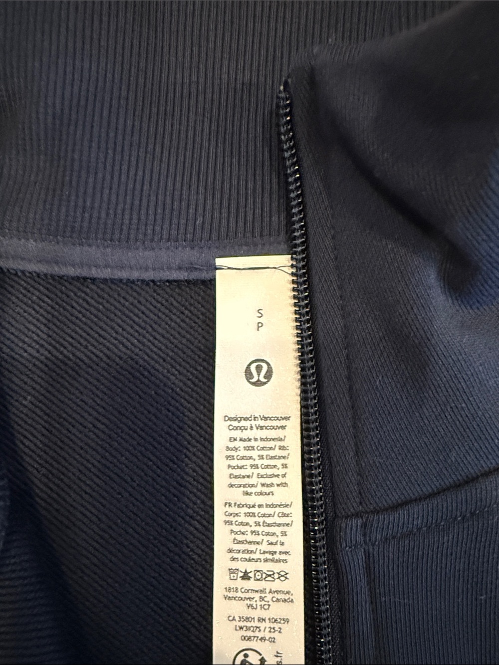 lululemon athletica navy quarter-zip sweatshirt - Picture 5 of 10